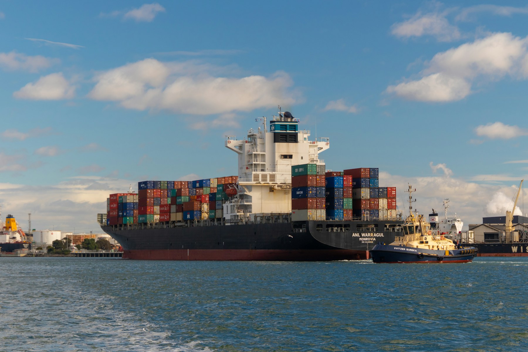 Commercial vessel at sea